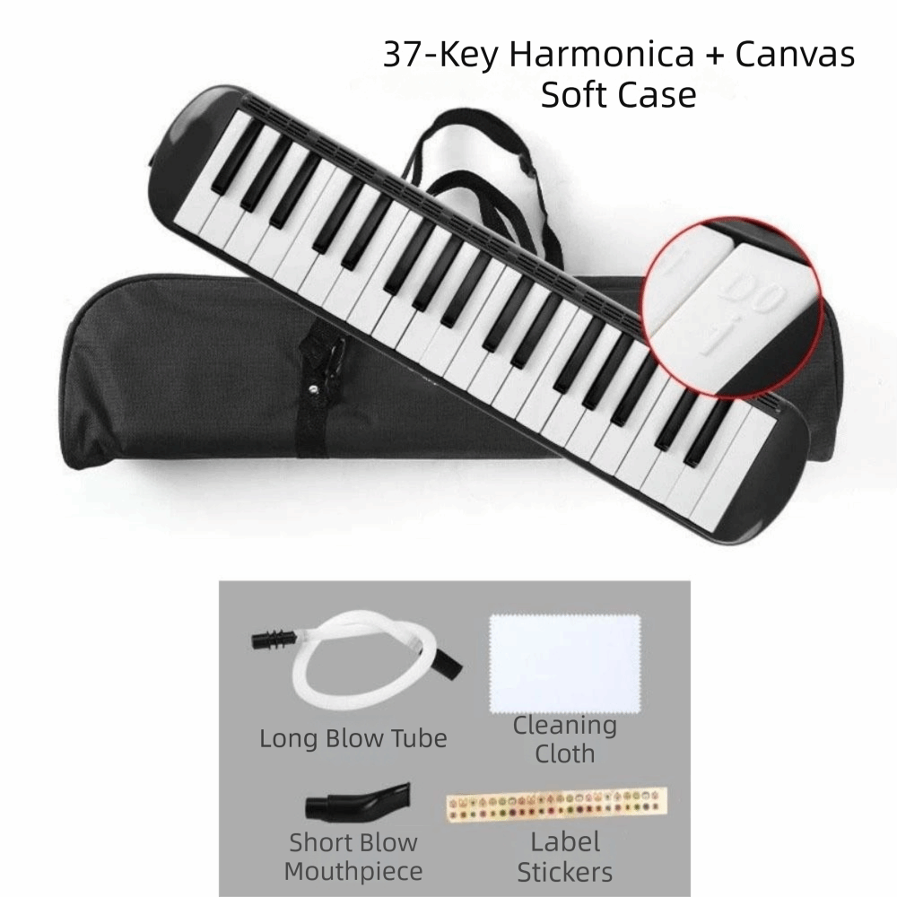 Musical Instrument Melodica - 37 Tuşlu Melodika Enstrümanı Yumuşak Sarılı