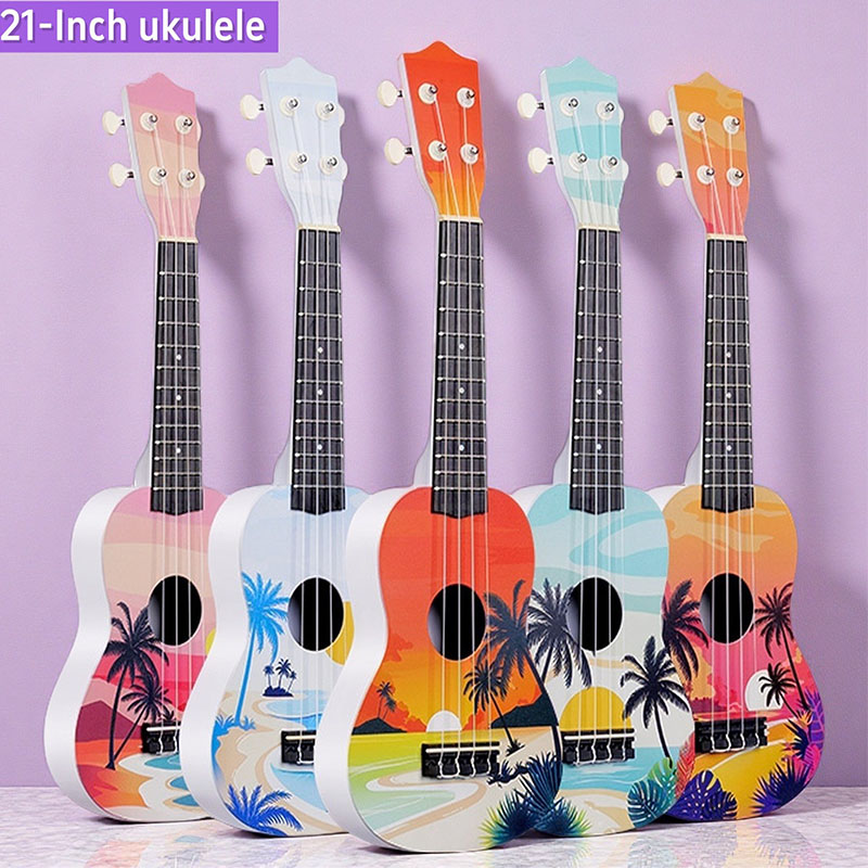 Musical Instrument Hawaii - 21 inç Ukulele Acemi Hawaii Desenleri