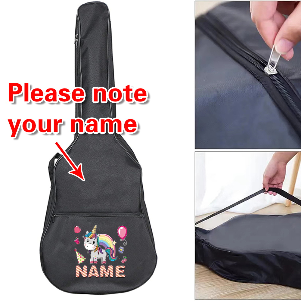 Musical Instrument Name - Özelleştirilmiş İsimli Gitar Çantası 36-41 inç