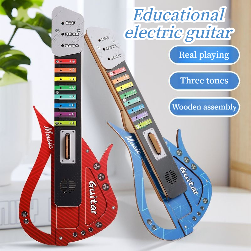 Musical Instrument Diy For Kids - Ahşap DIY Elektro Gitar Kitleri Oyuncak