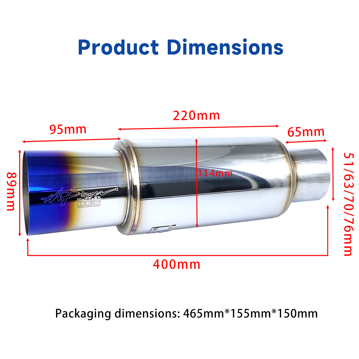 HKS 51 63 70 76-89mm paslanmaz - Musical Instrument Pipe incelemesi ve fiyatı