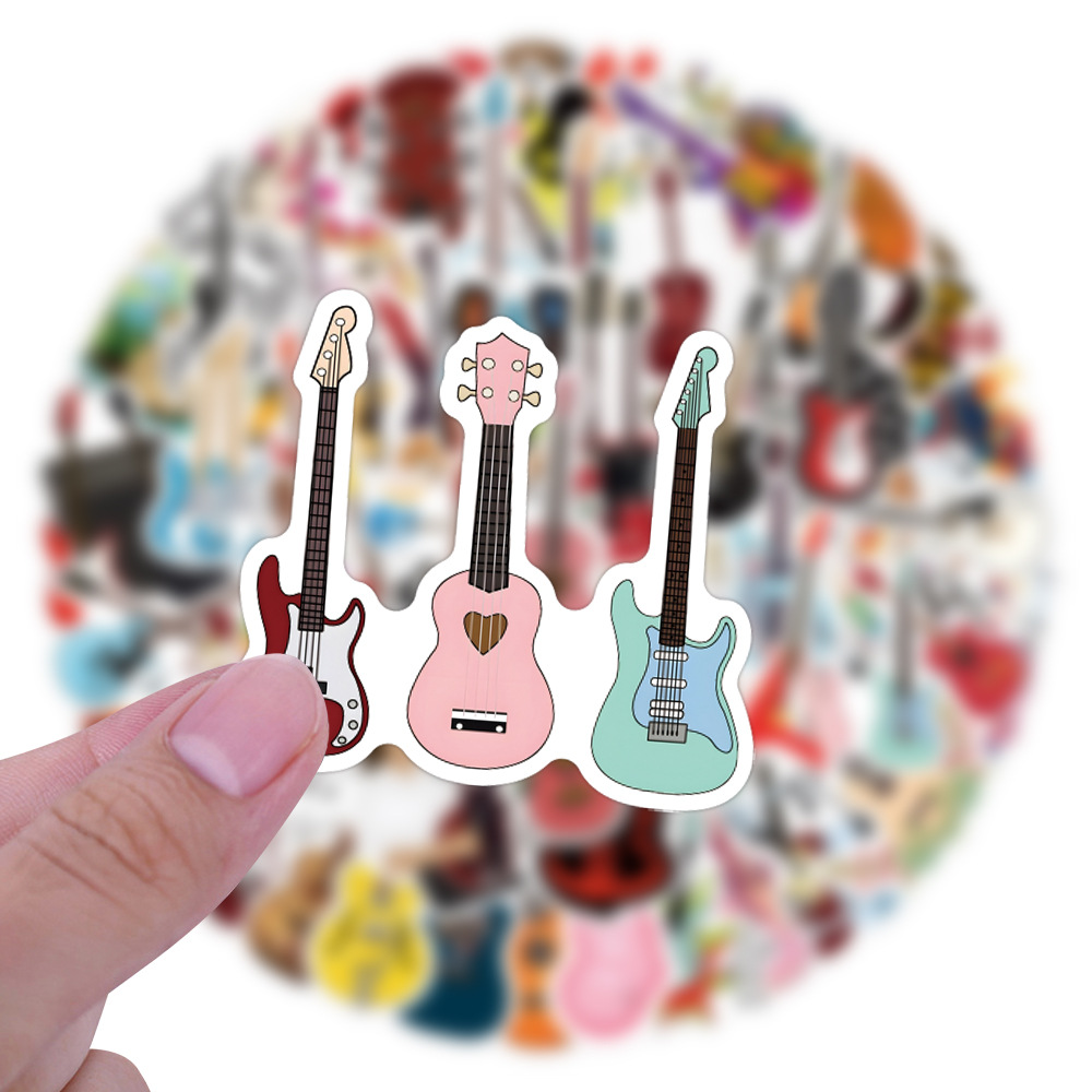 55/110 adet gitar çıkartmaları - Musical Instrument Diy For Kids incelemesi ve fiyatı