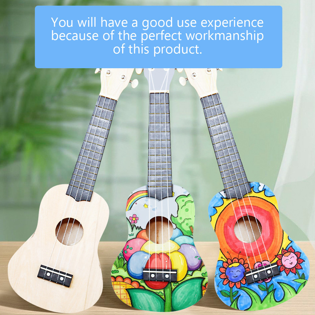 1 Set DIY Ahşap Ukulele Kiti Y - Musical Instrument Diy For Kids incelemesi ve fiyatı