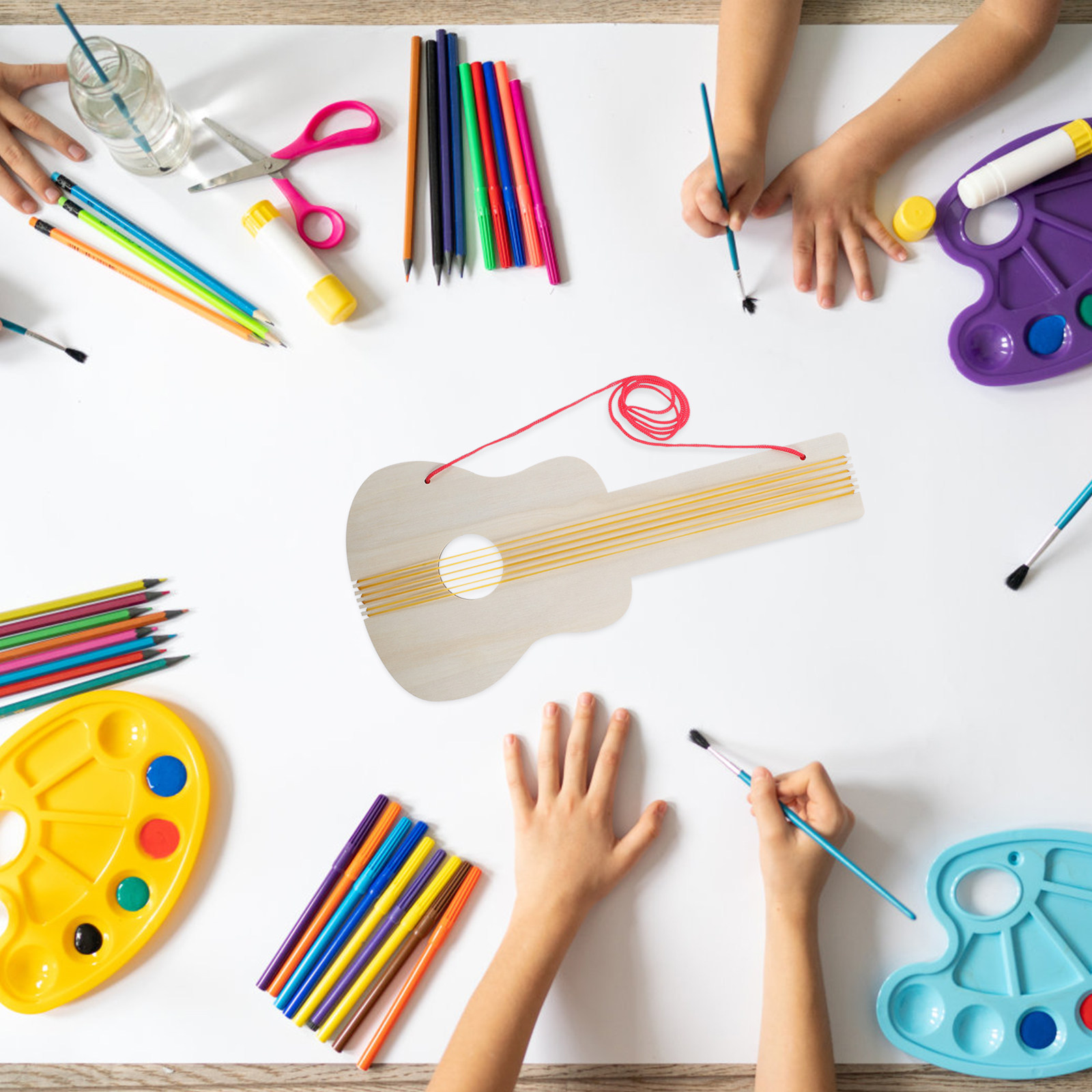 4 adet ahşap gitar çocuklar DI - Musical Instrument Diy For Kids incelemesi ve fiyatı