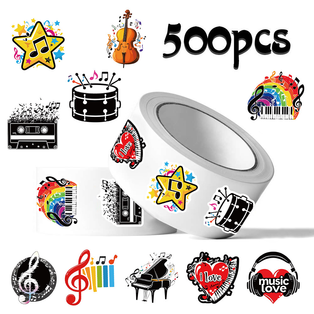500 adet Rulo Çıkartmalar Müzi - Musical Instrument Diy For Kids incelemesi ve fiyatı