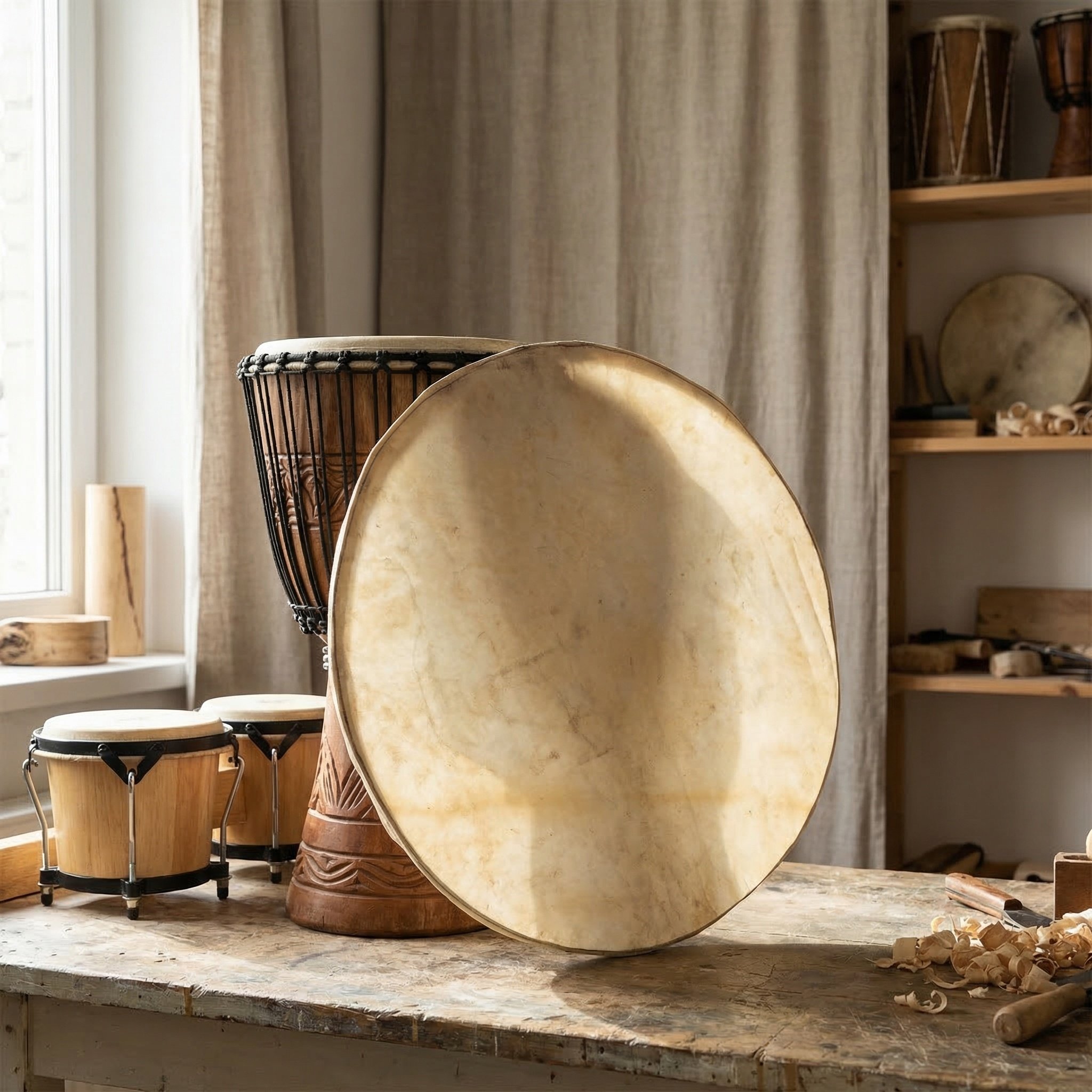 15 İnç Düz Yuvarlak Keçi Deris - Frame Drum Goat Skin incelemesi ve fiyatı