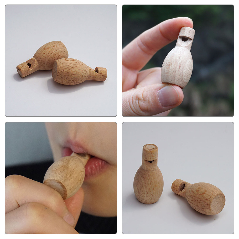 4 Adet İşlenmemiş Ahşap Düdük  - Musical Instrument Diy For Kids incelemesi ve fiyatı